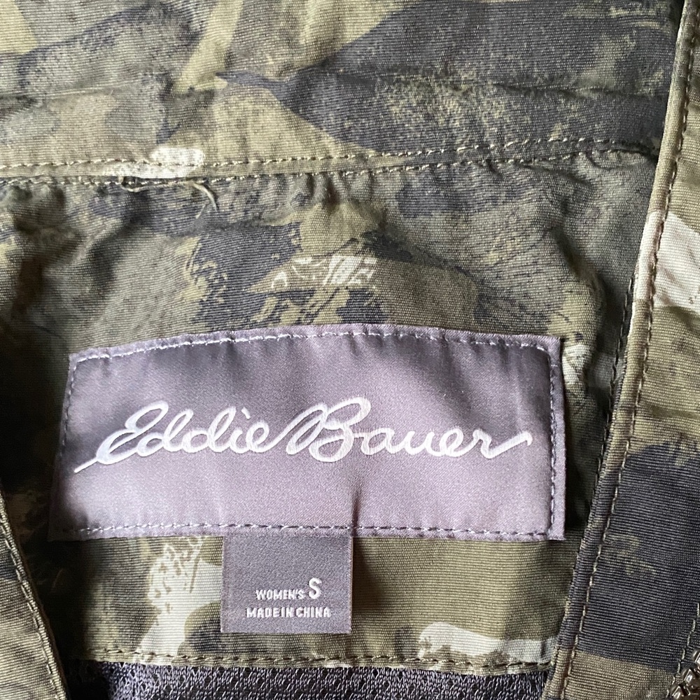 Eddie Bauer Green and Brown Patterned Jacket